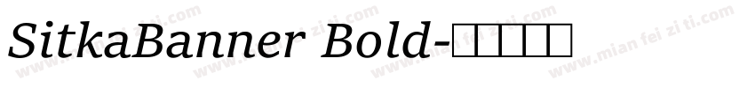 SitkaBanner Bold字体转换